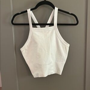 Lululemon Athletica White Fitted Cropped Tank Top BUNDLE